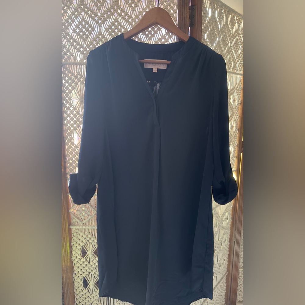 Blue Long Sleeve Dress